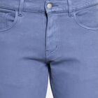 Men's Slim Fit Casual Trousers , मध्यम नीला, small image number null